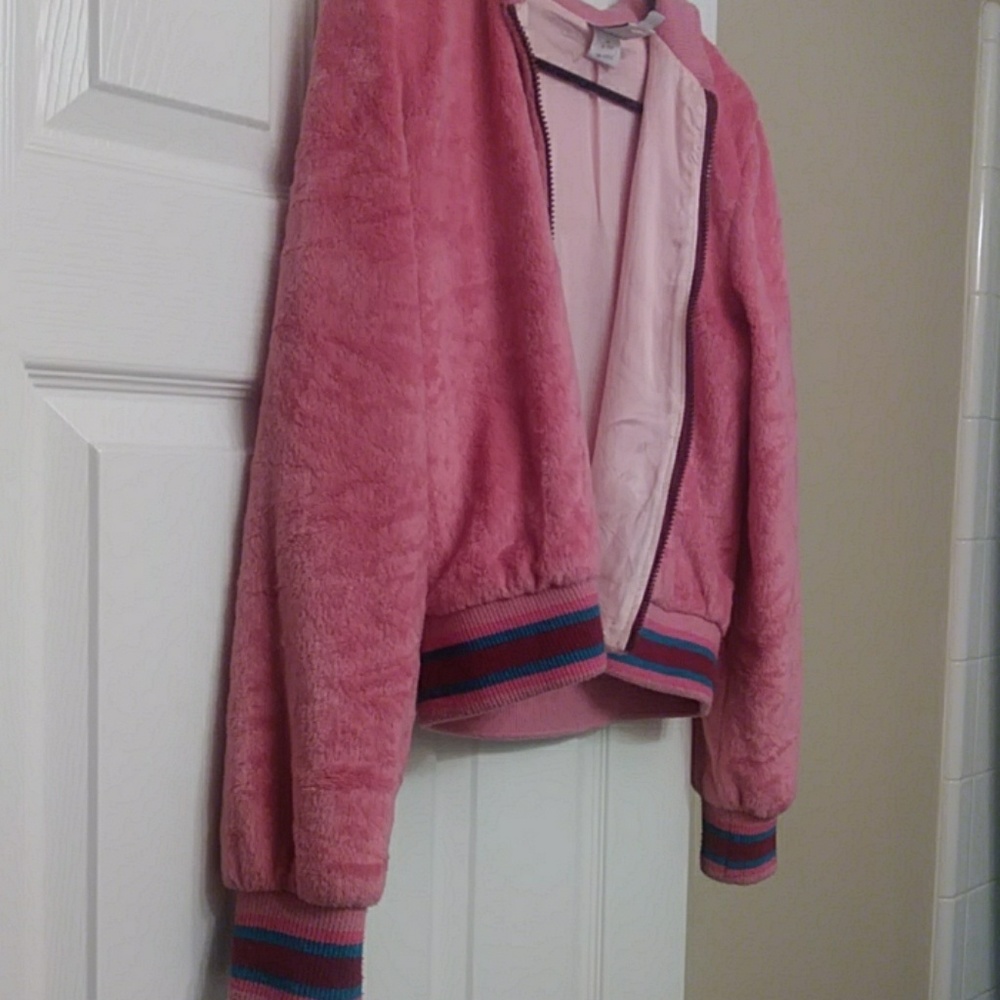 Hot Pink Furry Jacket